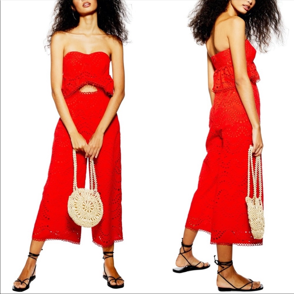 Red topshop jumpsuit